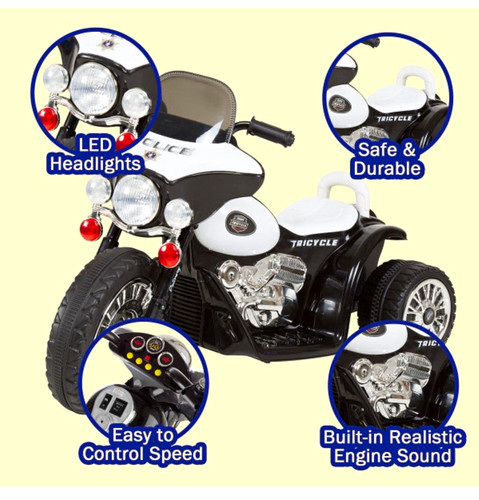 Police theme kids battery - 6v,