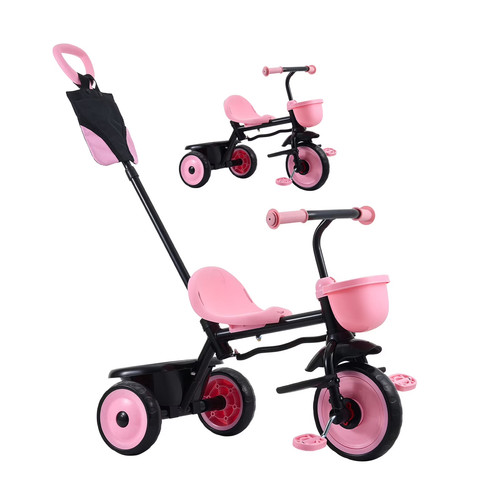 Toddler tricycle w push - 2-in-1, w/push